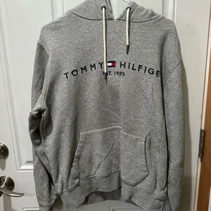 Tommy Hilfiger Gray Hoodie Sweatshirt Classic Style